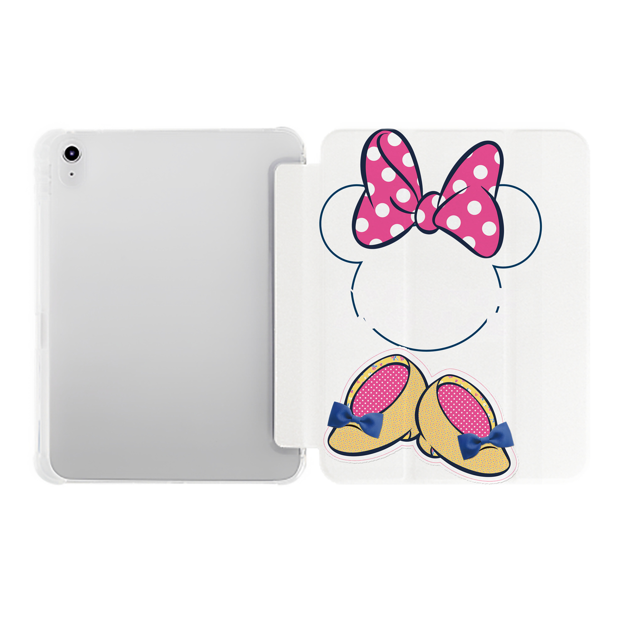 （画像用） ミッキーマウス Mickey Mouse IPad ケース ペン収納付き 三つ折りスタンド PUレザー×シリコン 対応機種9.5/10.5/10.9インチ